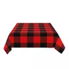 Table Cloth Rectangular Tablecloth Fit 45"-50" Elastic Edge Fashion Tartan Gingham Covers
