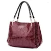 Bolsas de noite designer feminino bolsa de couro de moda bolsa de couro grande ombro de ombro casual padrão de crocodilo