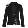 Blazer Jacket Hollow Out Patchwork Lace Up Womens Blazer Notched Long Sleeve Slim Elegant Female Suit 2020 Autumn