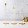 Bandlers 3 stuks Metalen Kandelaars Nordic Kandelaar Gouden Bruiloft Kaars Stand Bar Party Woonkamer Tafel Home Decoratie