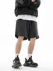 メンズショーツメンズカジュアルヘムと三角形のデザインデニム男性トレンディ刺繍ゆるいクロップドサマーパンツ