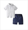 2019 Neue Sommer -Jungen -Kleidungsstücke Kinder Polo Tshirtshorts 2pcs Set Kids Casual Suits Baby Boy Outfits 80120 cm reta4727387