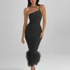 Ecooparty Fashion Single Remer Canter Party Dress for Women Sexy Body Bodycon Tassel Chuda Fishtail