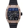 Diseñador de lujo Watch Richar Men's Mille Watches Movimiento automático mecánico Sapphire Impermeable Moda de pulsera Mundial de goma Silicona GHT8