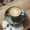 Чашки блюдцы в японском стиле ретро керамика 300 мл кофейня и блюдца ручной работы домашнего завтрака Большой молочные кружки чай