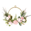 Decorative Flowers Artificial Flower Hoop Wreath Ball Chrysanthemum Front Door Hangings Water Grass Wall Party