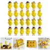 Party Decoration 24pcs Easter Plush Chicken Small Model Adorable Cartoon Chick Decor For Po Prop