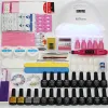 Kits juego de uñas gel esmalte de uñas lámpara de lámpara led uv 54w/24w con 18/10/12 piezas esmalte de uñas juego para herramientas de manicura de arte de uñas kit