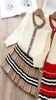 Automne Baby Girls Designer Clothes Set Kids Princess Tenues de fille rayée Sweater Cardigan Stripe Pleed Jirt Tricoted 2pcs Set7114827