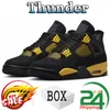 Pine Green 4 4s Basketball Shoes black cat University Blue Craft Olive Military Black Red Thunder Bred Women Sneakers Sports Trainers size 36-47 with box