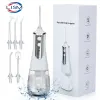 Bewässerungslismus tragbarer oraler Irrigator Wasser Flosser Dental Wasserstrahl Werkzeuge pflücken Reinigungszähne 350 ml 5 Düsen Mund Waschmaschinenflooss