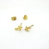 Bolzenohrringe 1Pair Tiny Cross Edelstahl Ohrring Goldfarbe gesegneter Ohrohrschsten Schmuck für Frauen Kinder Mädchen