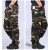 Mens Camouflage 100%cotton Canvas Tactical Pantscombat Hiking Hunting Multi Pockets Worker Cargo Pant Trousers