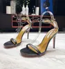 Aquazzur femme sandale talons hauts écraser la chaîne nikki sandales en cuir en cuir de la chaîne de la chaîne de la cheville robe de fête de mariage