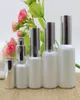 10 20 30 50ML Pearl White Glass Spray Bottle Fine Mist Atomizer Fragrance Parfym Prov Vial With Silver Pump Essential Oils AROM2562079