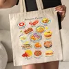 Shopping Bags Portuguese Cuisine Tote Bag Portugal Travel Gifts Shoulder Portuga Trip Merchandise Pattern Canvas