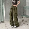 Damesjeans Y2K Strtwear Cargo Pants vrouwen Casual vintage baggy wide been rechte broek jogger grote zakken overalls jabbers y240408