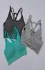 女性向けのVital Rise Seamless Sports Bra Medium Support Padded Gym Workout S Double Leaer Back Strappy Yoga Top6434540