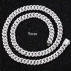 Full Ice Out Moissanite Cuban Chain 2rows 6mm 9mm 13mm 925 Solid Silver Link Mans Hip Hop Necklace