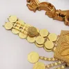 Türkei Totemmünzen Anhänger für Damen Turkischer Hochzeitsgürtel Gold plattiert Anhänger übergroß