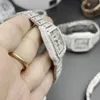 rostfritt stål VVS Gem Stone Diamond Moissanite Watch