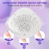 Dryers Nieuwe 320W Professionele nageldrogerlamp voor manicure krachtige UV -gel nagellamp 72 LED's Automatische sensing -gel Poolse drooglamp