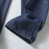 Dżinsowe dżinsy kobiety 2024 Spring Fashion Prosta prosta retro wysoka talia szykowna boczna kieszeń na guziki mejter majer