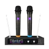 Microfoni UHF Frequenza fissa Karaoke Microfono Dual Canali Sistema wireless Microfono MIC MIC DYNAMIC PER SPETTAMENTO CHURCHE DEL PARTY