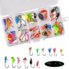 36607284pcs Inverno Gelo gancho de pesca de gelo Glow Ice -gelo isca 1226g Jigging Lure Jigs para tipo de peixe de peixe de tipo de peixe 240327