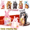 Gift Wrap 10PCS/set Cookie Candy Package Bags Animal Cute Card Plastic Bag Shower Birthday Party Packaging Treat