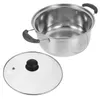 Double chaudières en acier inoxydable Souple bouillonnage Pans d'eau à vapeur Cuisine Cuisine Couleur Couleur Couleur avec lait de couvercle