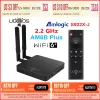 Box UGOOS AM6 AM6B PLUS WIFI6 AMLOGIC S922XJ SMART ANDROID 9.0 TV BOX DDR4 4GB RAM 32GB ROM 1000M LAN BLUETOOTH 4K HDメディアプレーヤー