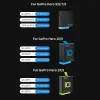 Tillbehör Telesin Batteri för GoPro Hero 10 9 8 7 6 5 3 Ways LED Light Batteriladdare TF Card Battery Storage for Hero 5 6 7 8 9 10 Black