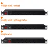 Adaptors Pdu Cabinet Power Strip Iec C13 Sockets 6 Outlets Lighting Overload Protection 10a 3500w 2m Extension Cord Aluminum Alloy