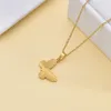 Gouden 3D vlinder hanger ketting