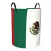 Borse per lavanderia Bandiera in Messico Cestino pieghevole Crampe