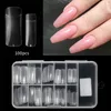 FALSE NAILS HALV COVER NAIL Tips Snabbbyggnad Mögel Dual Former Finger Extension Art Diy Manicure T