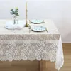 Tala de mesa JFBL Lace branca de renda retangular Bordado Rústico Retom Ratran Rattan Flower Decoration Wedding