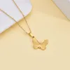 Gouden 3D vlinder hanger ketting