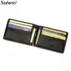Money Clips Solid Mens Thin Bifold Money Clip Leather Women Men Slim Leather Business ID Credit Card Cases Travel 240408