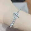 Designer Luxury Women Charm 925 Silver Charm Bracelets Brand Classic ingelegd volledige diamant moeder sieradencadeau