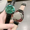 Pablo Raez Black Green Dial Modna męska kwarc kwarcowy Temperament Business Watch