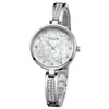 Armbandsur Top Luxury Women Wrist Watch High Quality Ladies Rhinestone Watches Leather Quartz Fashion