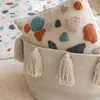 Macrame Toys Organisator Diaper Barrel Basket Baby Stuff opbergtas Tassel emmer Baby beddengoed Set accessoires Nordic Room Decor 240328