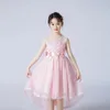 Sukienki dla dziewczynek sukienka dla dziewcząt Princess 2024 Summer Middle and Big Children's Piano Performing Trailing Western Style Flower Chil