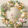 Party Decoration Wedding Balon Garland Arch Kit Green et rose Latex Balon Baby Shower décorations Joyeux anniversaire Air Globos Supplies