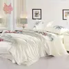 Bedding Sets Home Textile Jiangnan Style Print 16mm Silk Duvet Cover Pillowcase Sheet Total4pcs King Size SP1816