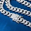 12 mm Hip Hop Bijoux Brilliant Diamond Diamond Men Collier 925 Silt Sterling entièrement VVS Moisanite Luxury Cuban Link Chain