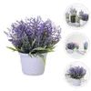 Decorative Flowers Household Fake Bonsai Light Decorations Home Ornament Indoor Plants False Desk Trinkets Lavender Potted