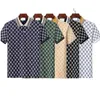 ホット高品質クラシックポロシャツ英語Gコットンショートスリーブ2024デザイナーブランドサマーテニスメンズTシャツ5色ストライプレター